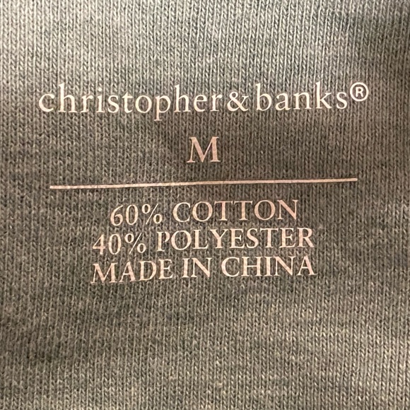 Christopher & Banks 3/4 length sleeve top. Size Medium. - Picture 3 of 5